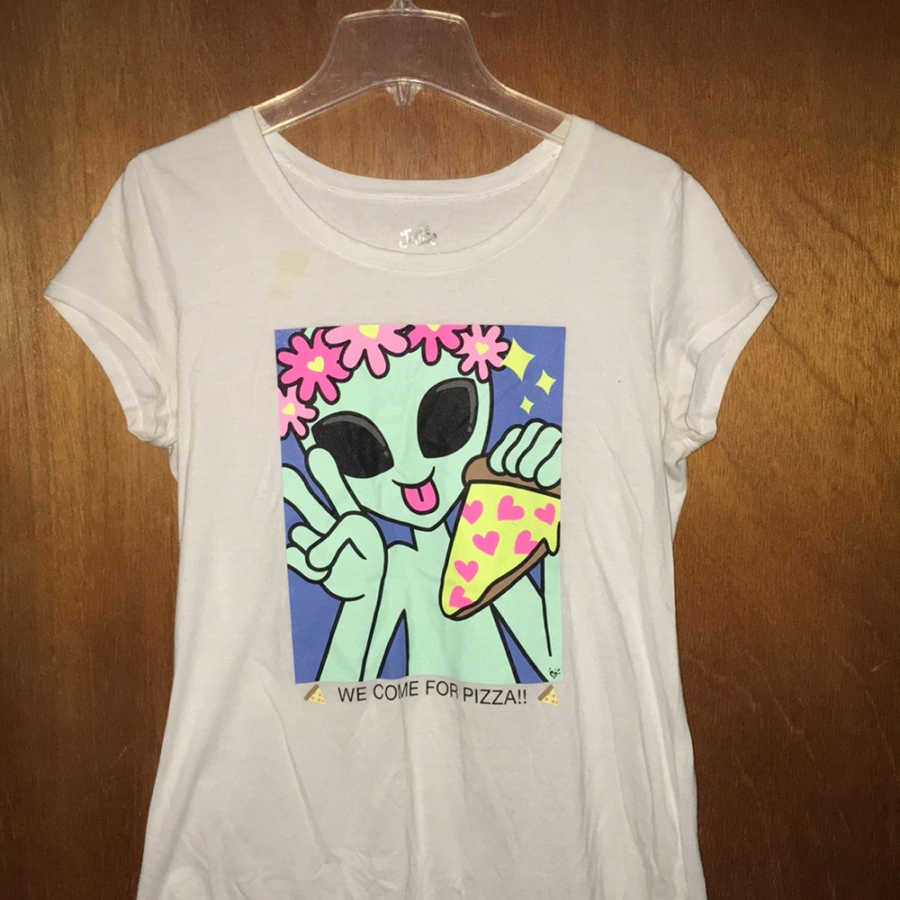 Justice ALIEN “WE COME FOR PIZZA” shirt